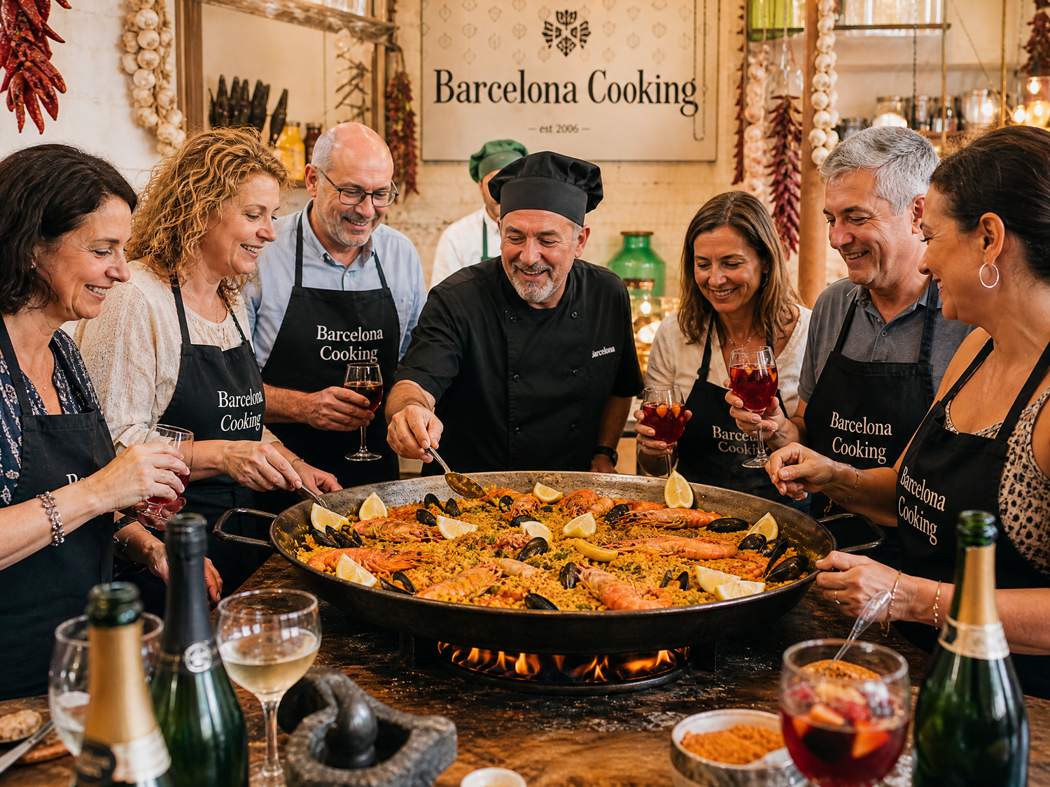 Paella cooking class in Barcelona