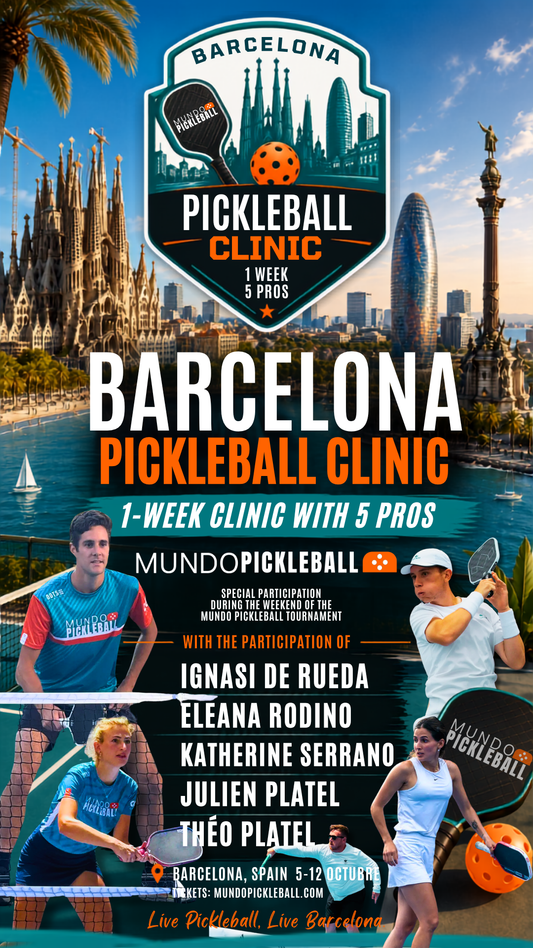 Clínic PROS + 2 categorías a Mundo Pickleball