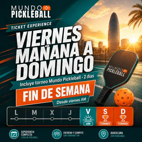 Expérience du vendredi matin au dimanche, y compris le tournoi Monde Pickleball de 2 jours