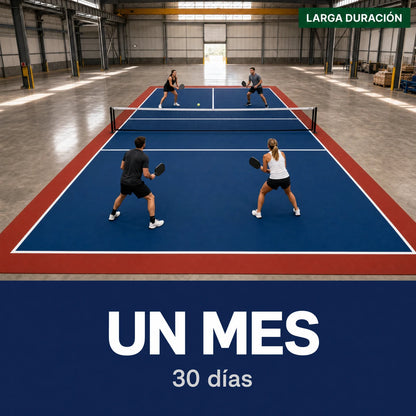 Alquiler de pista de pickleball portátil un mes completo, treinta días de larga duración