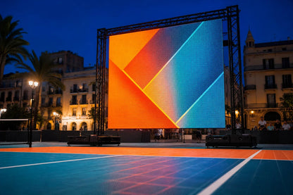 Marcador LED de tres por tres metros para eventos de pickleball