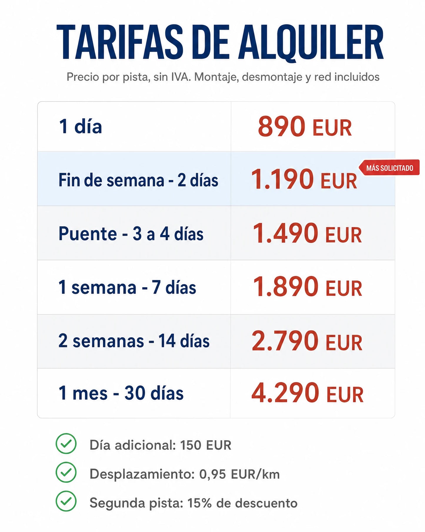 Alquiler de Pistas de pickleball portátiles para eventos y torneos