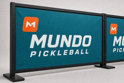 Detalle de separador de pista de pickleball personalizado de dos metros de ancho